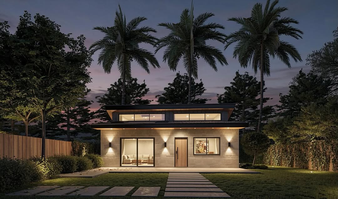 One of our favorite parts of the process is seeing how the lighting, materials, and landscaping all come together at the end.
Simple modern design, warm tones, big windows, and a home that feels good to come back to at night. #adu